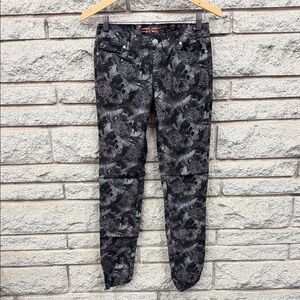 Makers of True Originals Black Floral Skinny Jeans